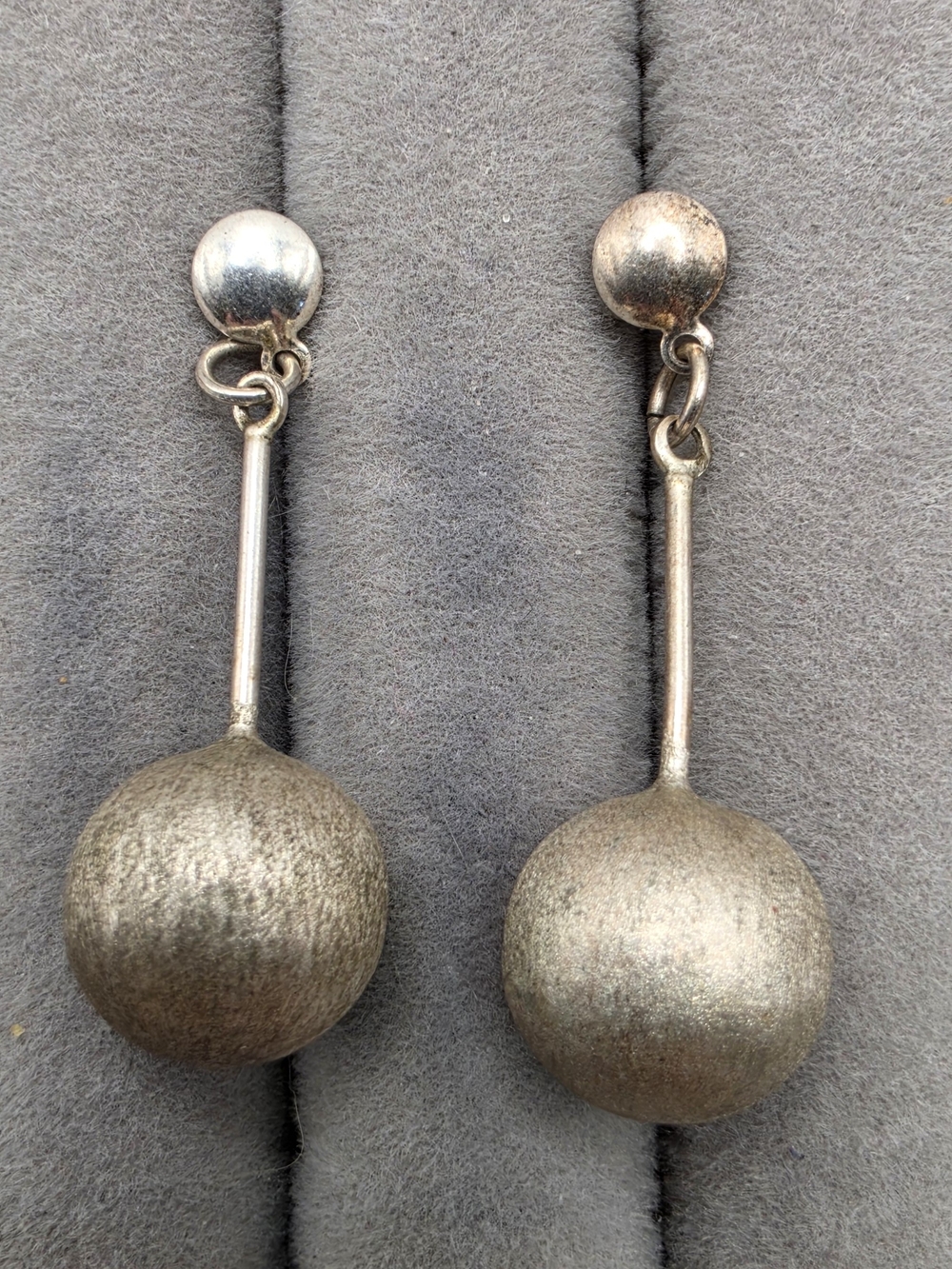 Silver-Tone Ball Drop Dangle Earrings